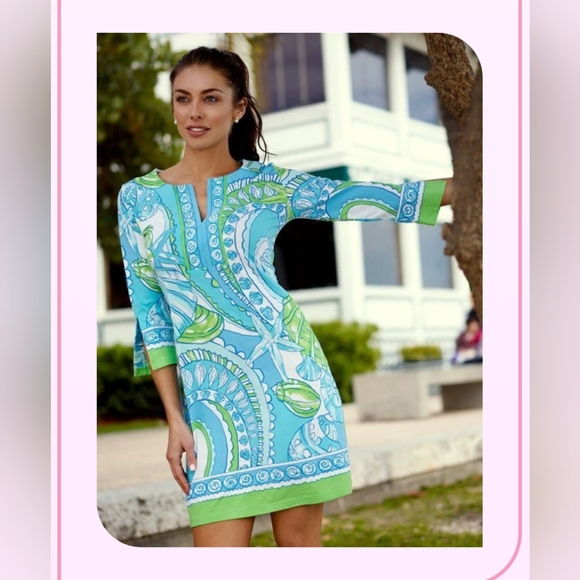 Barbara Gerwit💙 💚 3/4 sleeve, cotton/spandex dress, size XL 🆕 - Picture 5 of 15